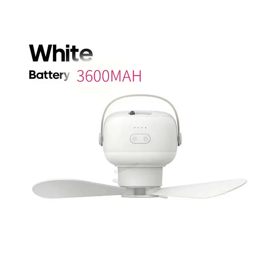 ventilador de aire y luz portátil
