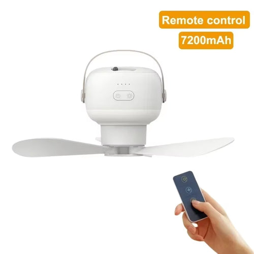 ventilador de aire y luz portátil